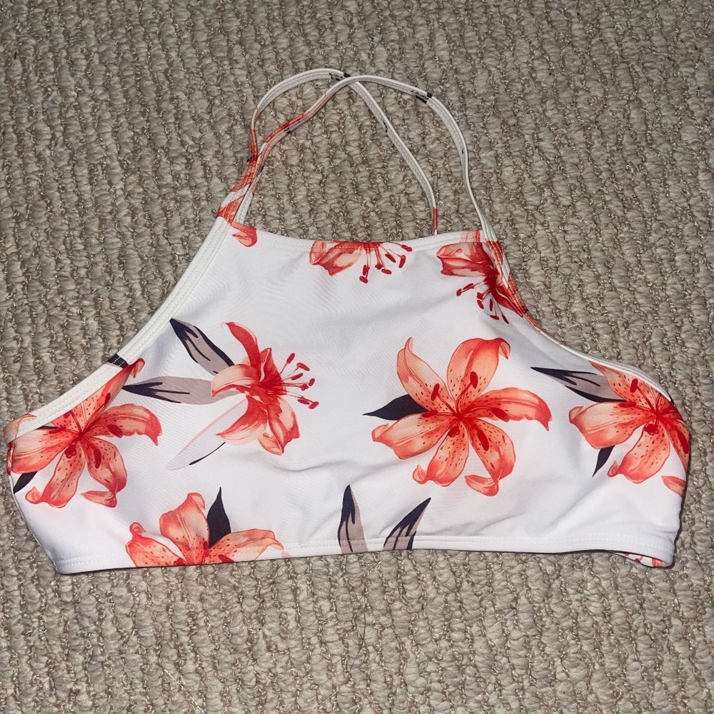 shein floral bikini top brand new M